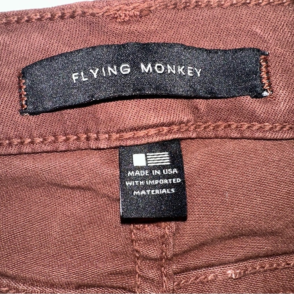 Flying Monkey Burgundy Mid Rise Ankle Skinny Jeans Size 23 - Picture 4 of 8